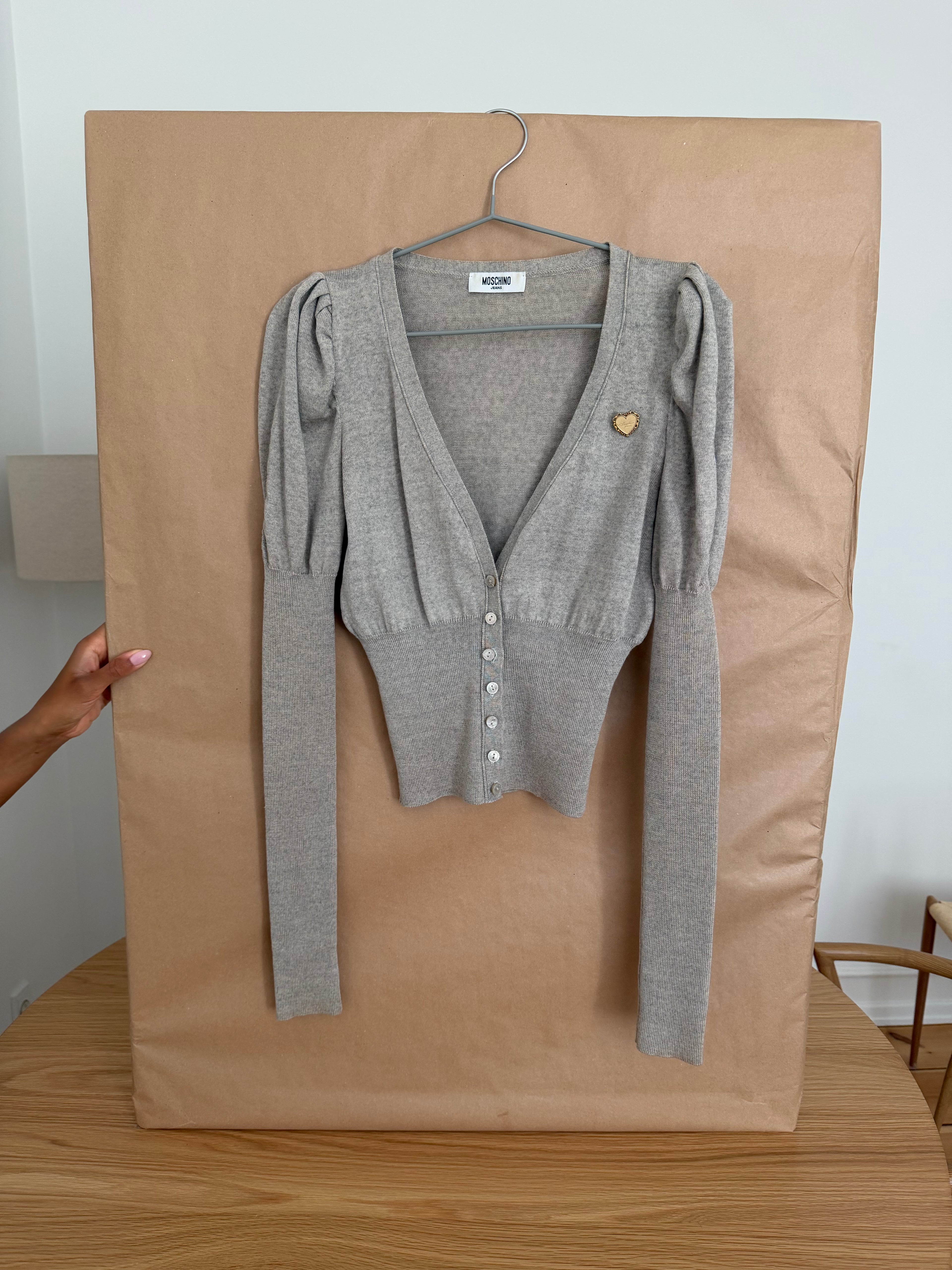 MOSCHINO JEANS Deep V-Neck Cardigan