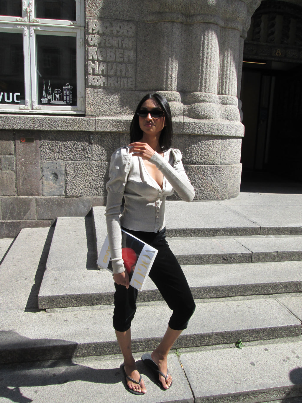 MOSCHINO Deep V-Neck Cardigan