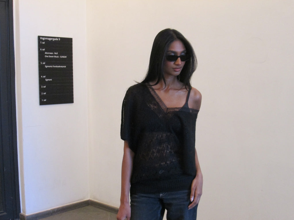 Open-Weave Lace Top