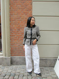 ALBERTA FERRETTI 2004 Pinstripe Peplum Jacket